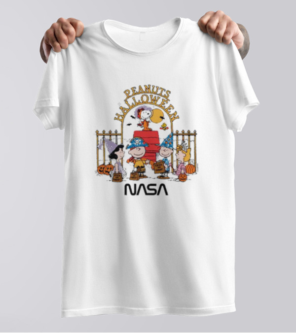Peanuts Halloween Trick Or Treat With NASA Space T-Shirt