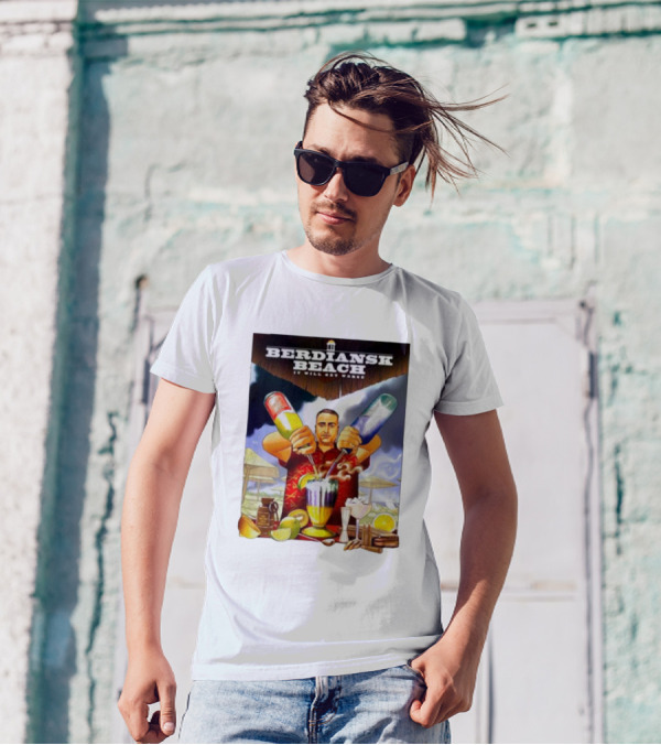 Berdiansk Beach It Will Get Worse Bartender Mixing Drinks Tropical Scene T-Shirt