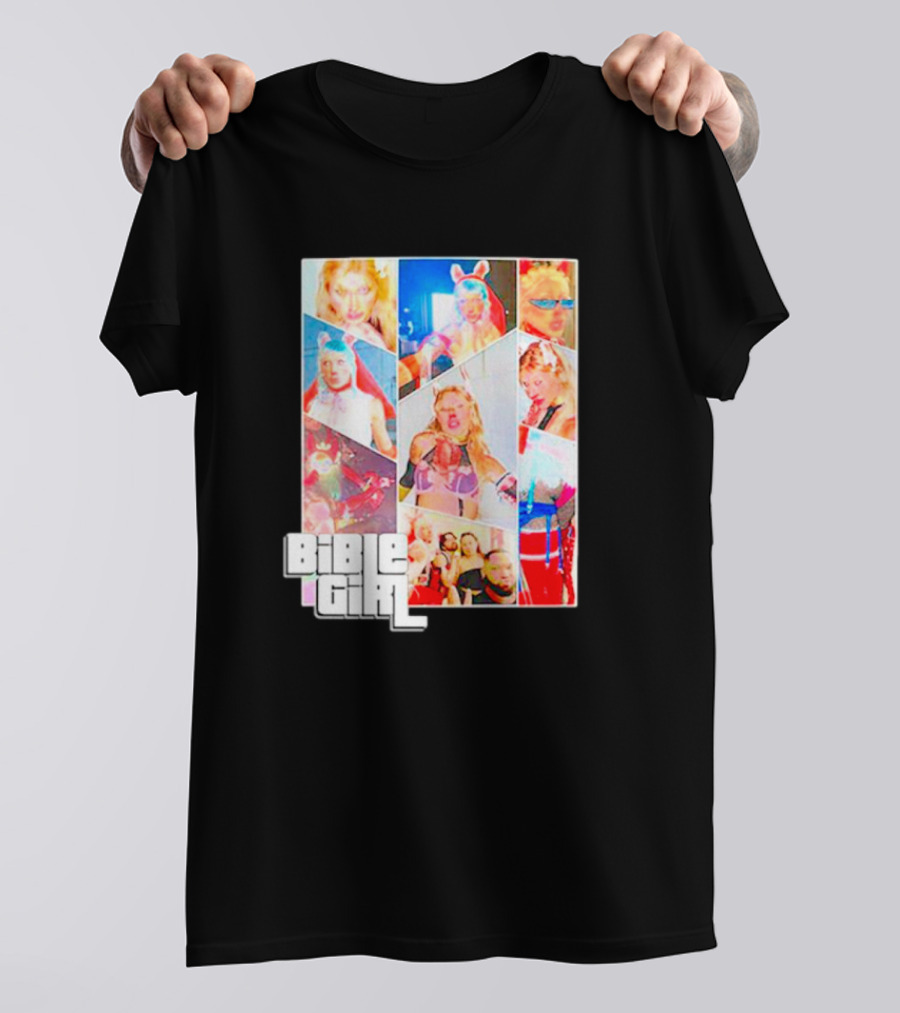 BibleGirl Collage Vibrant Colors Liberty City T-Shirt