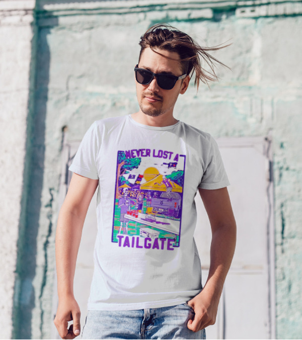 East Carolina Pirates Never Lost A Tailgate Skeleton Party Scene T-Shirt