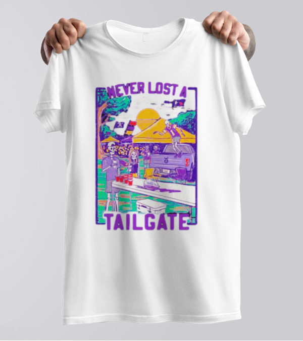 East Carolina Pirates Never Lost A Tailgate Skeleton Party Scene T-Shirt