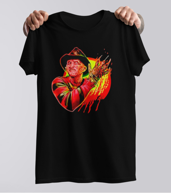 Freddy Krueger Fright Rags Freddy Slashed Retro Horror T-Shirt