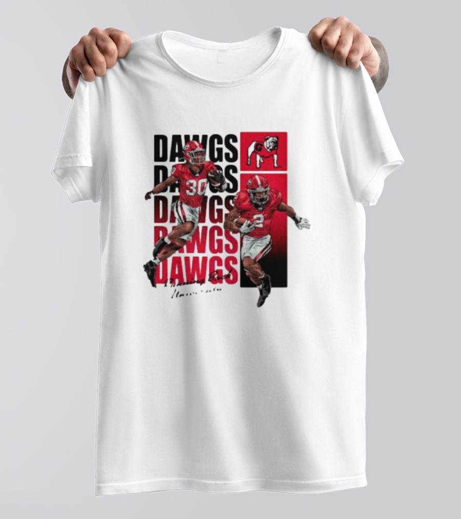 Kendall Milton And Daijun Edwards Dawgs Bulldogs Running Back University Football T-Shirt