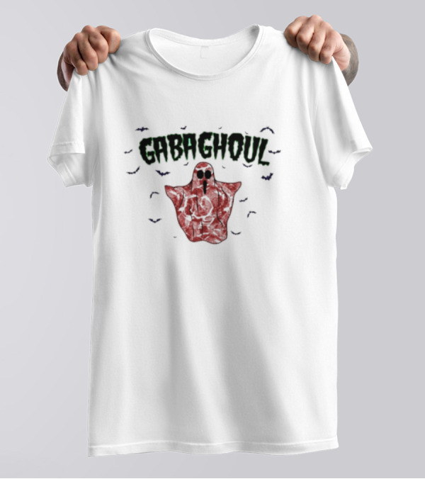 Gabaghoul Halloween Ghost With Bat Accents T-Shirt