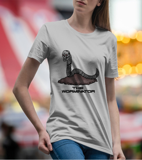 The Worminator Terminator Skull T-Shirt