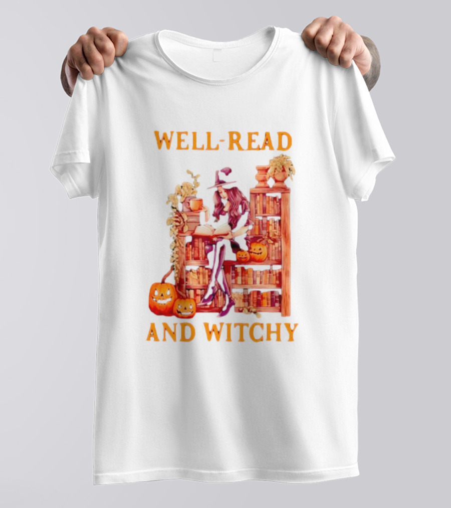 Well-Read And Witchy Halloween T-Shirt