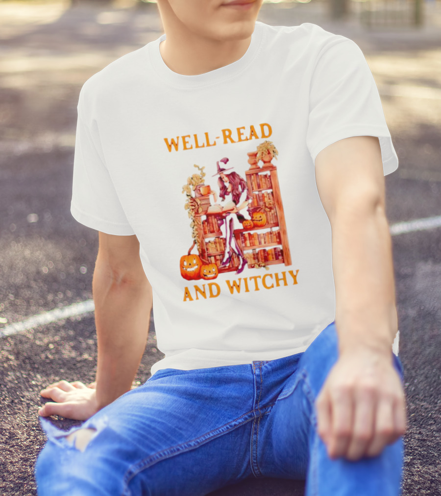 Well-Read And Witchy Halloween T-Shirt