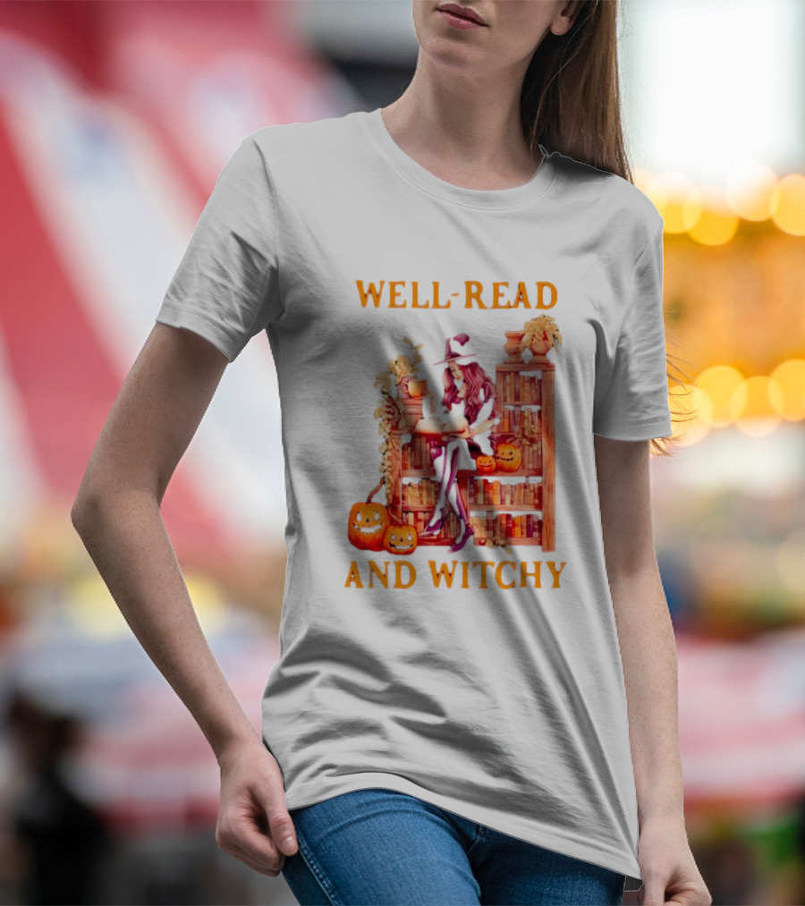 Well-Read And Witchy Halloween T-Shirt