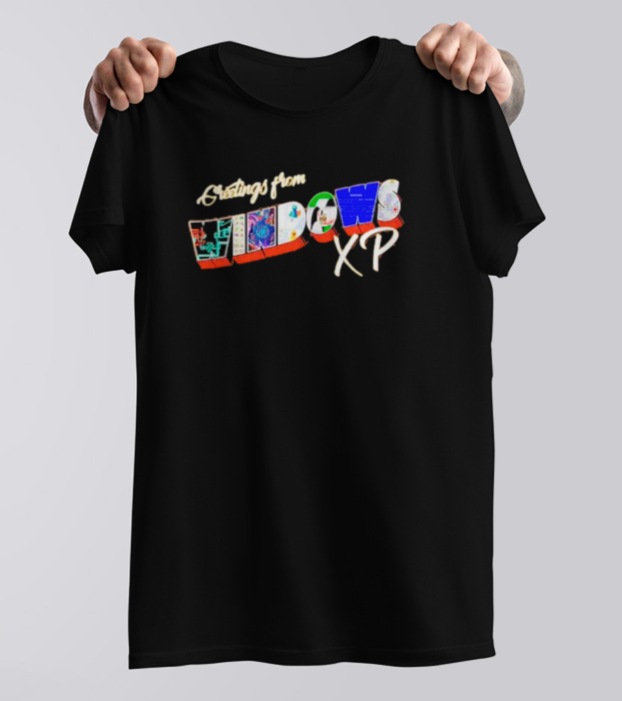 Greetings From Windows XP Nostalgic Vintage Computer Graphics T-Shirt