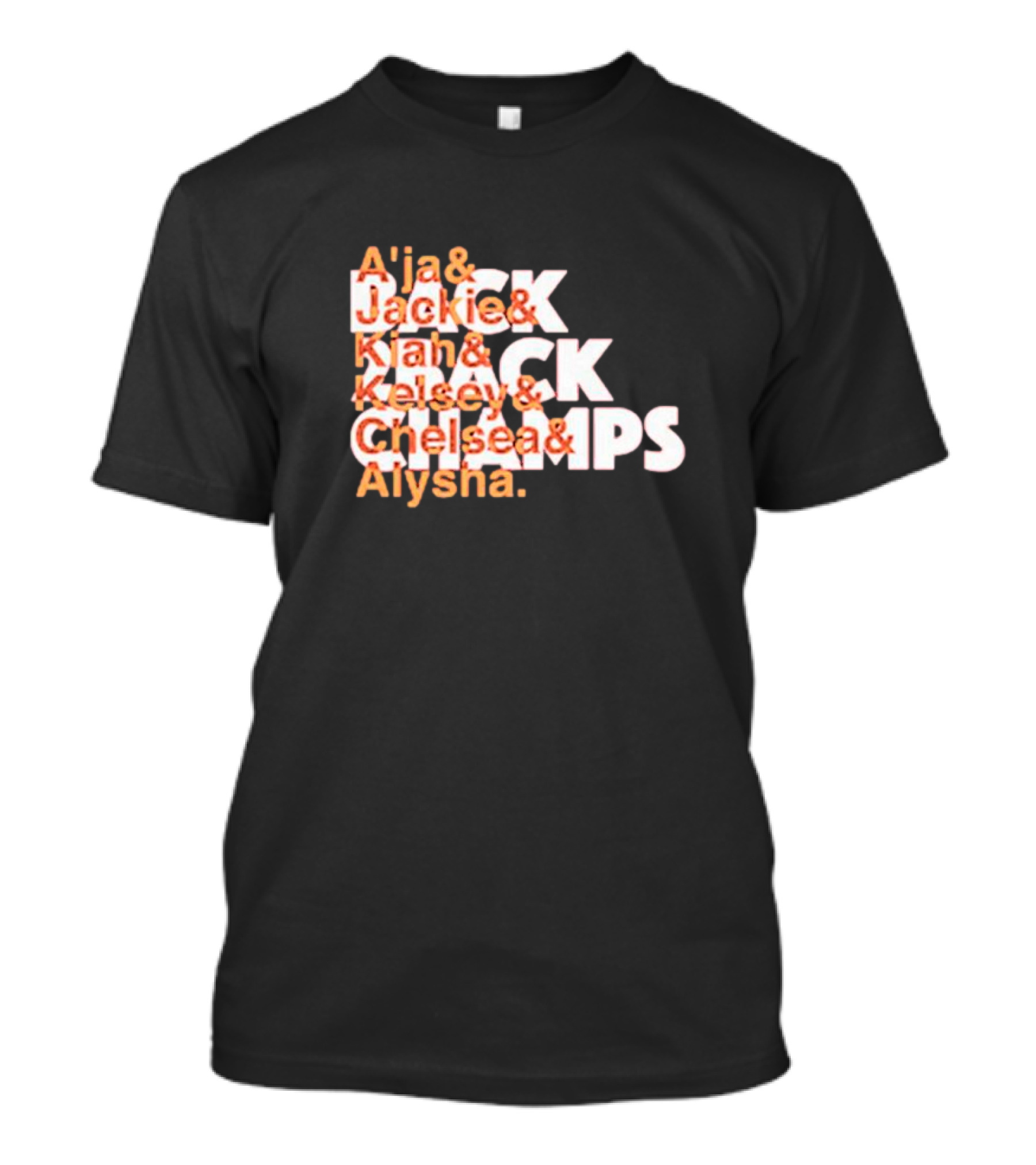 A'ja Jackie Kiah Kelsey Chelsea Alysha Las Vegas Aces Back To Back Ampersand Champs T-Shirt