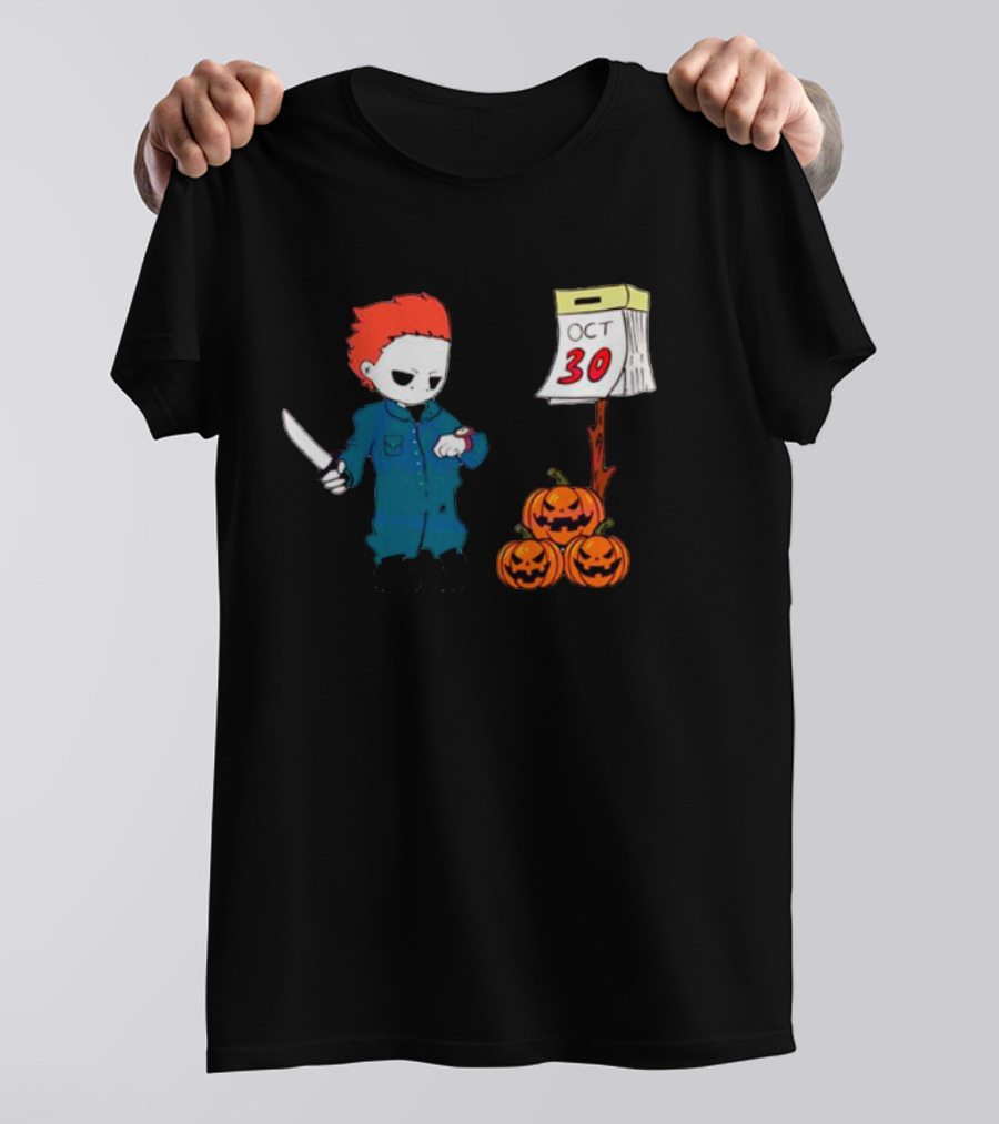 Michael Myers October 30 Knife Pumpkin Calendar T-Shirt