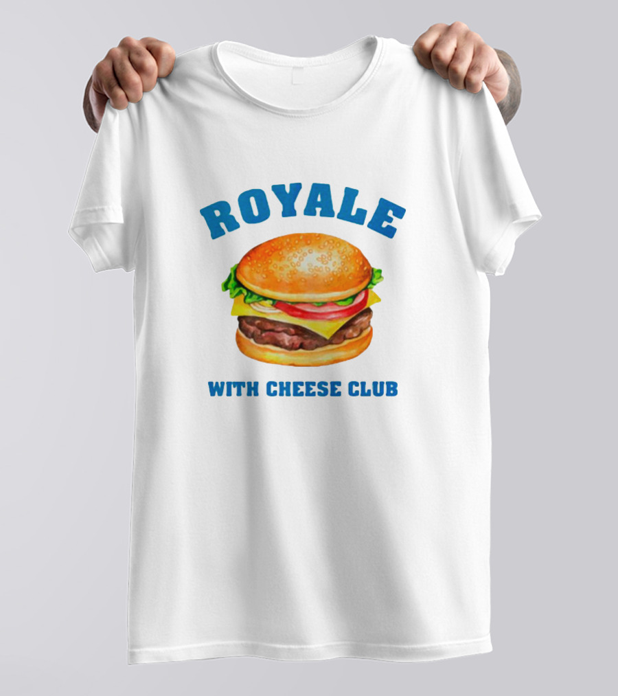 Royale With Cheese Club Burger Illustration Iconic T-Shirt