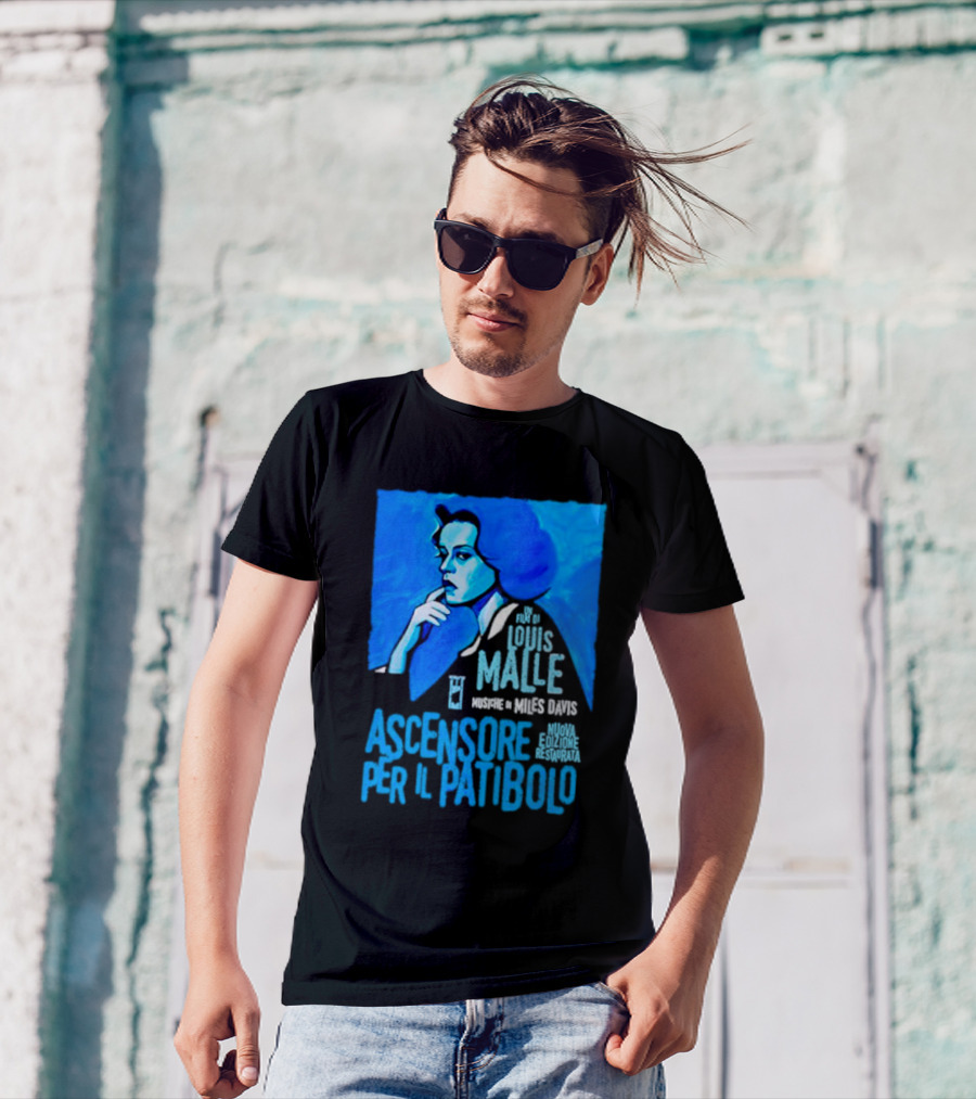Un Film Di Louis Malle Musiche Di Miles Davis Ascensore Per Il Patibolo Nuova Edizione Restaurata T-Shirt