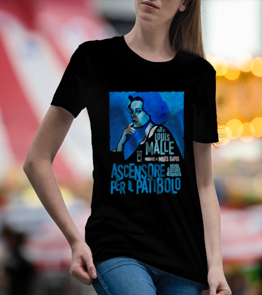 Un Film Di Louis Malle Musiche Di Miles Davis Ascensore Per Il Patibolo Nuova Edizione Restaurata T-Shirt
