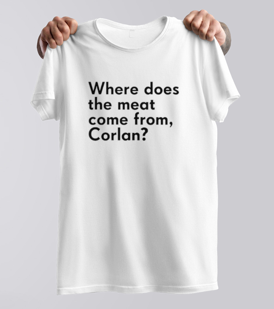 Where Does The Meat Come From Corlan Question T-Shirt