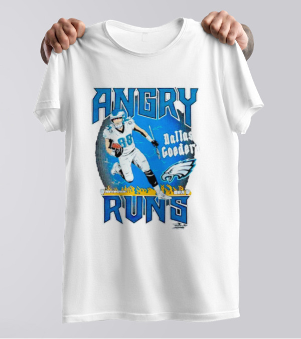 Angry Runs Dallas Goedert Philadelphia Eagles T-Shirt