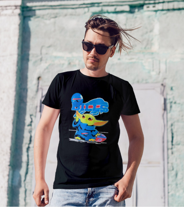 Buffalo Bills Baby Yoda Balloon NFL Team T-Shirt