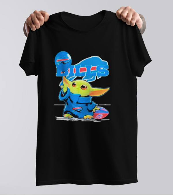 Buffalo Bills Baby Yoda Balloon NFL Team T-Shirt