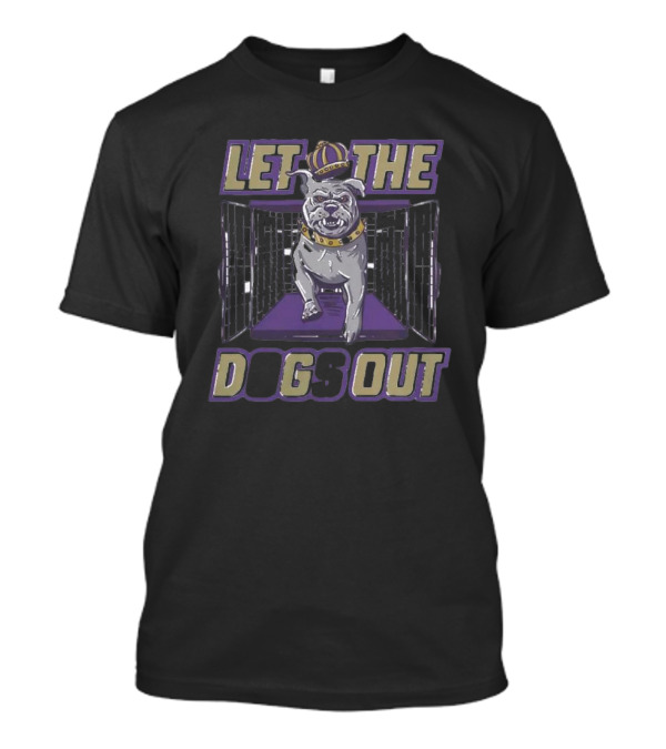 Let The Dogs Out Bulldog Crown Cage T-Shirt