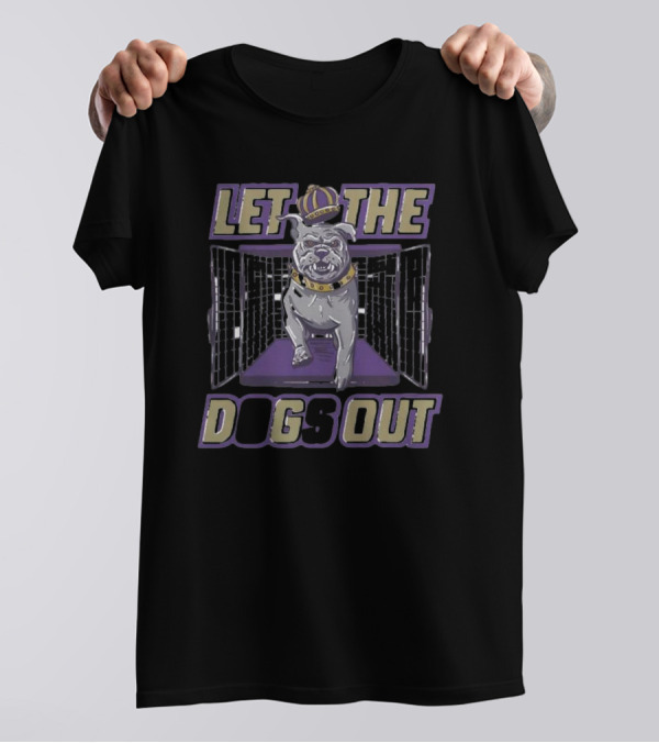 Let The Dogs Out Bulldog Crown Cage T-Shirt