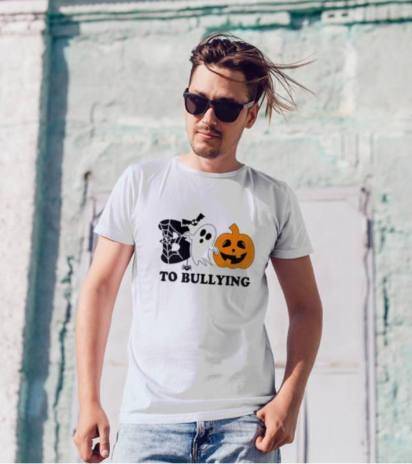 Boo To Bullying Orange Anti Bullying Unity Day Halloween Ghost Pumpkin T-Shirt