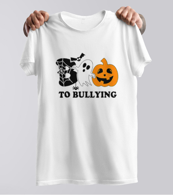 Boo To Bullying Orange Anti Bullying Unity Day Halloween Ghost Pumpkin T-Shirt