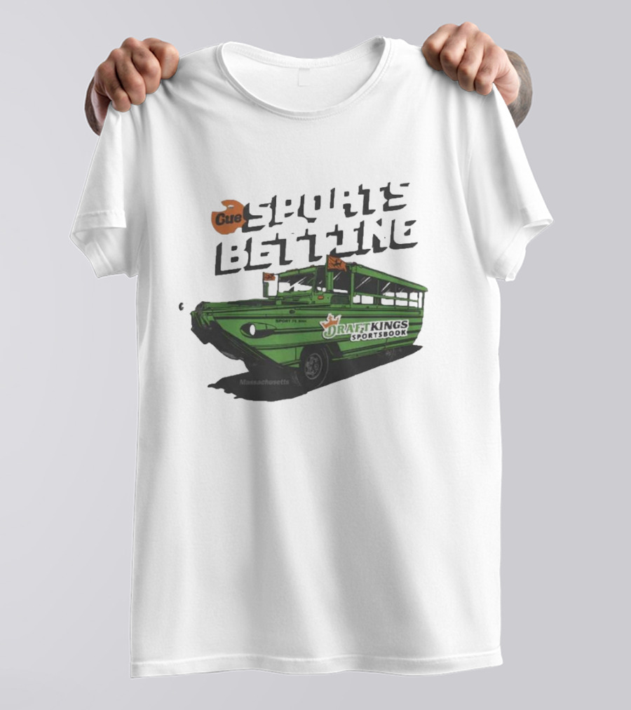 DraftKings Massachusetts Sportsbook Cue Sports Betting Duck Boat T-Shirt