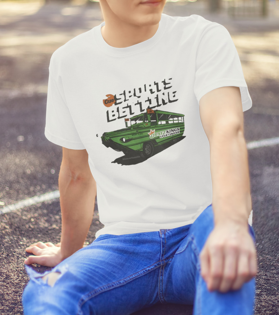 DraftKings Massachusetts Sportsbook Cue Sports Betting Duck Boat T-Shirt