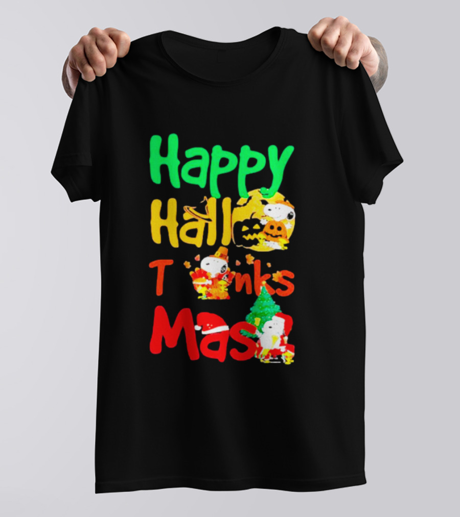 Happy Hallo Thanks Mas Snoopy Holiday T-Shirt