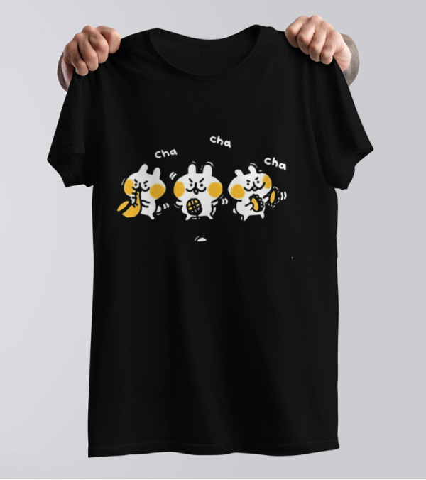 Liliuhms Shop Cha Cha Cha Dance Steps Yellow Dots On White T-Shirt