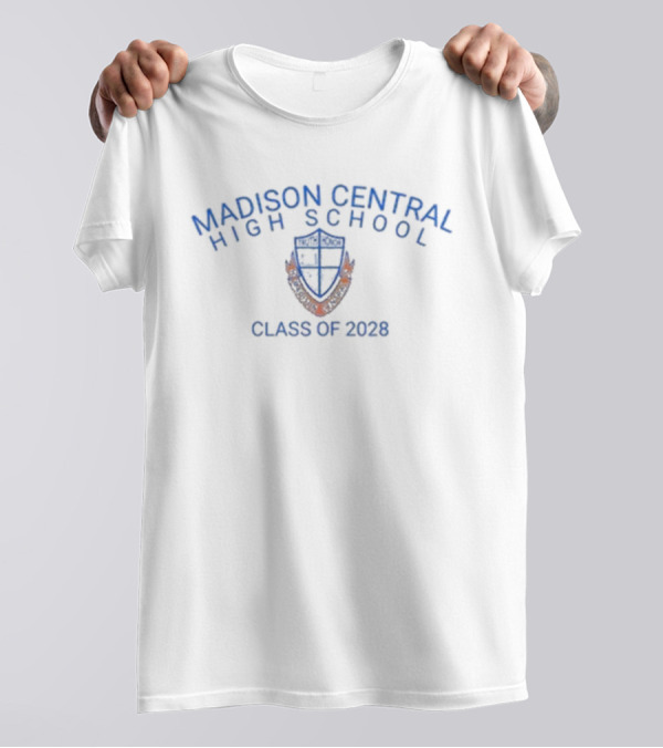 Madison Central High School Class Of 2028 Crest Emblem T-Shirt