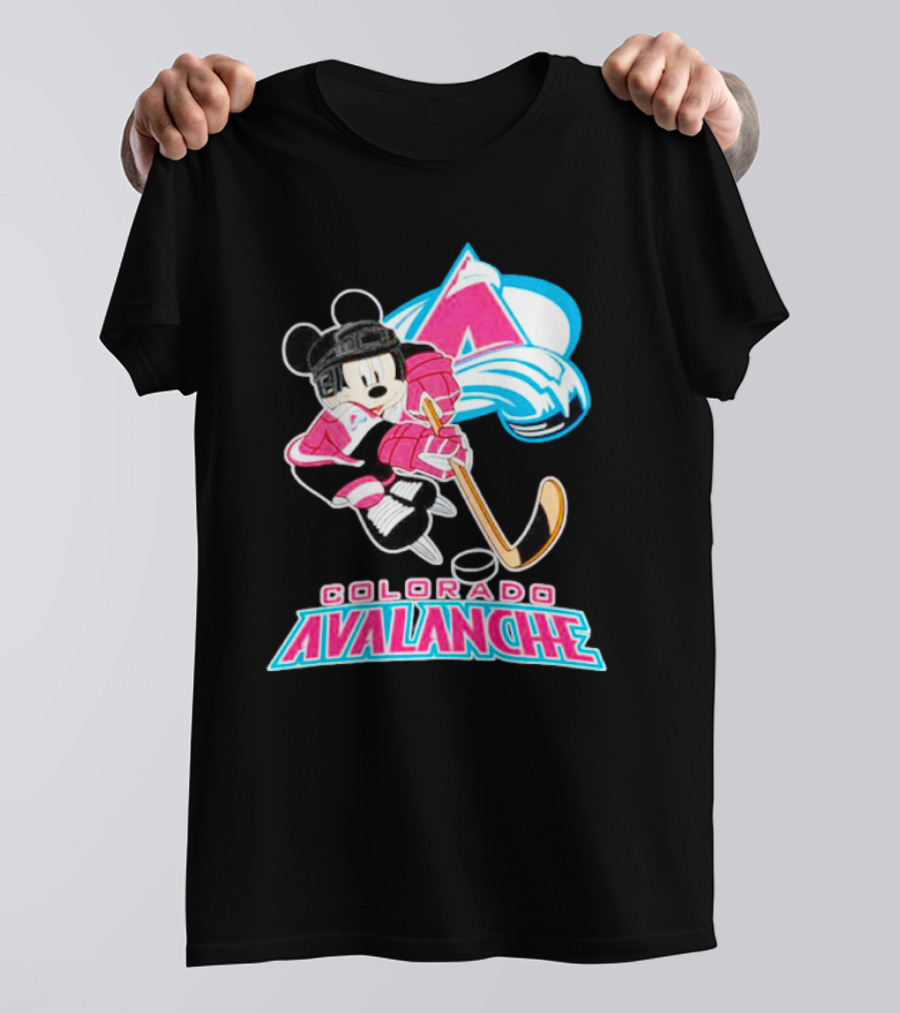 Mickey Mouse Colorado Avalanche Hockey Sports Fan T-Shirt