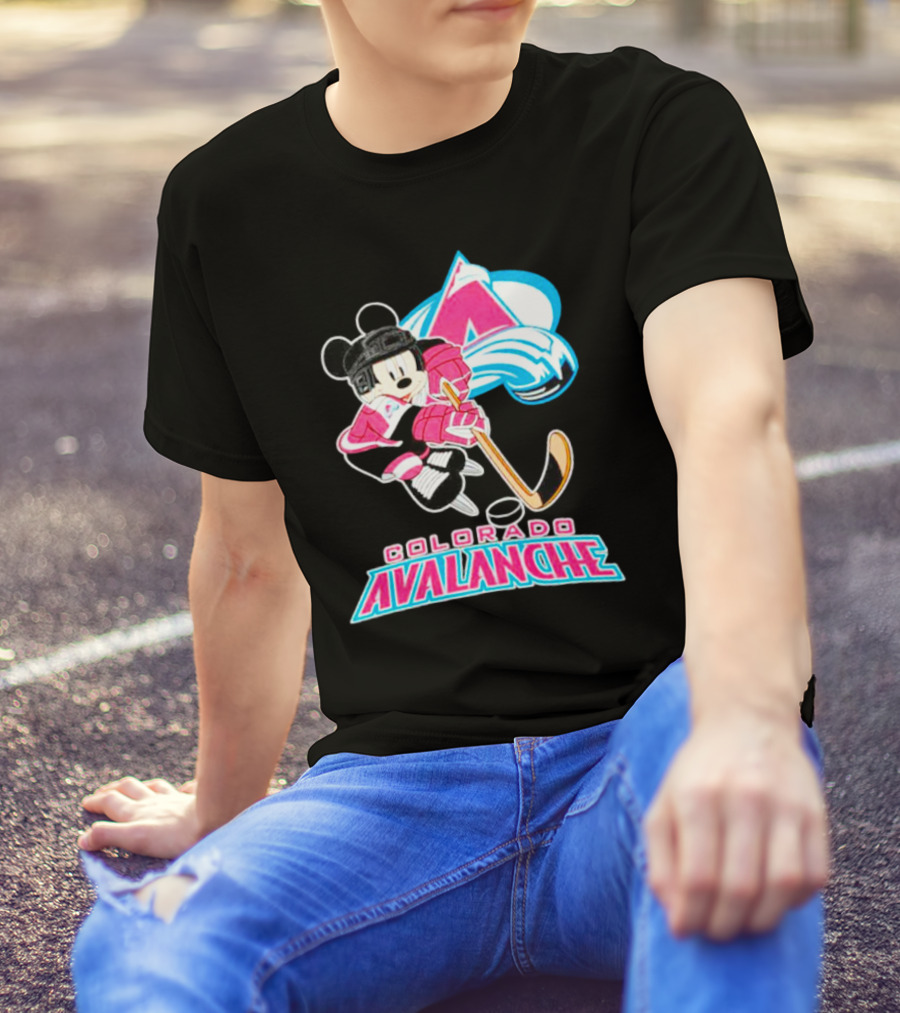 Mickey Mouse Colorado Avalanche Hockey Sports Fan T-Shirt