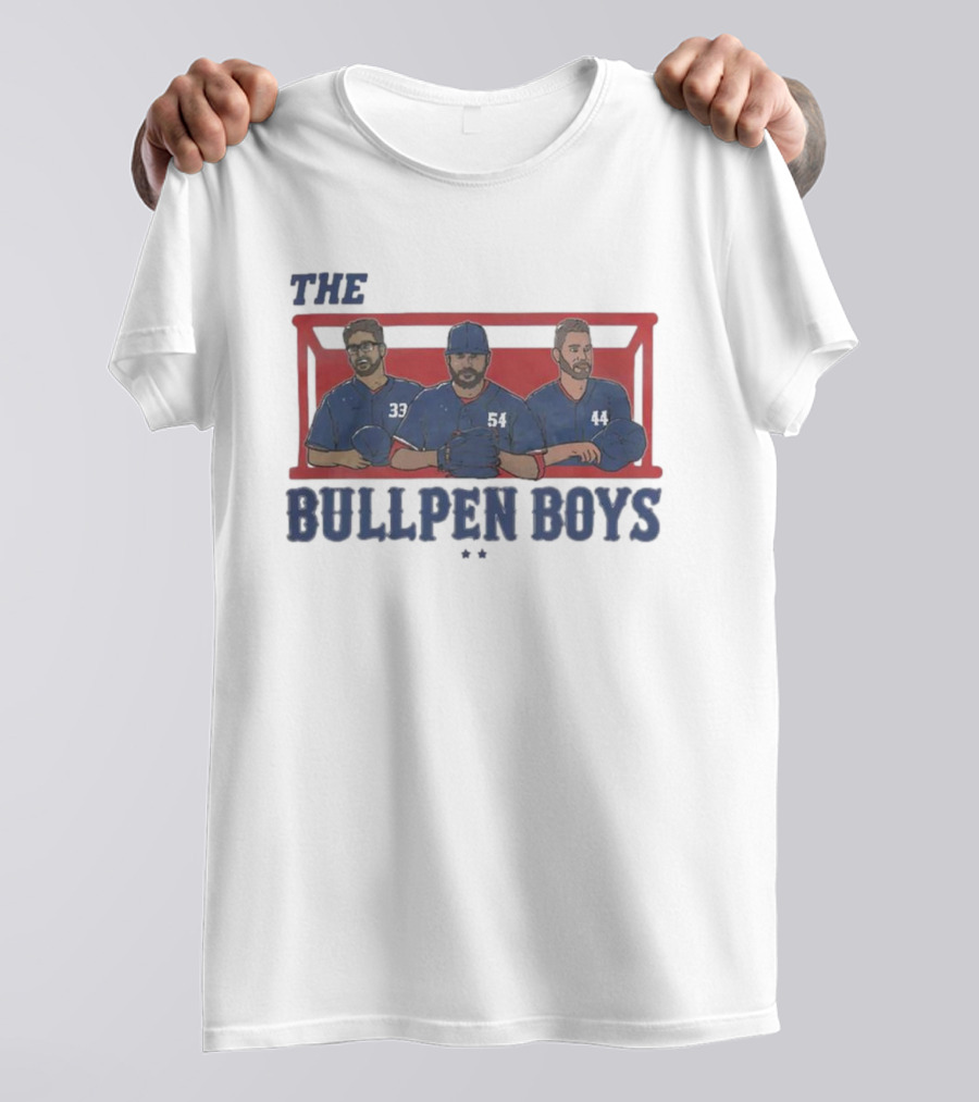 Texas Rangers The Bullpen Boys Baseball Trio T-Shirt