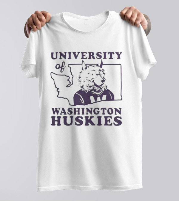 University Of Washington Huskies Map T-Shirt
