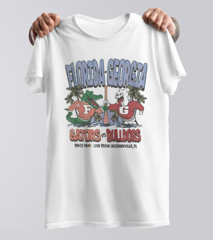 Florida-Georgia Gators Vs Bulldogs Live From Jacksonville FL Since 1945 T-Shirt