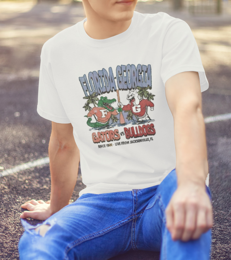 Florida-Georgia Gators Vs Bulldogs Live From Jacksonville FL Since 1945 T-Shirt