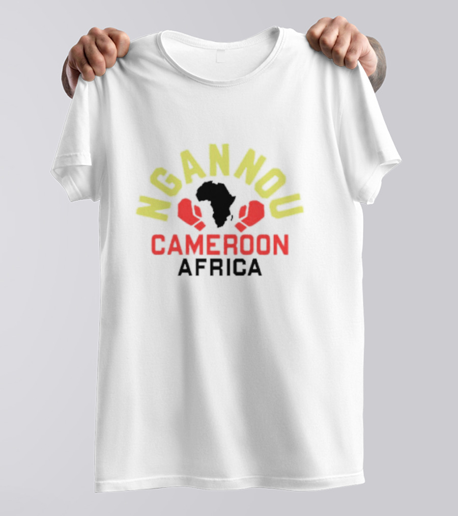 Ngannou Cameroon Africa Boxing Gloves Continent T-Shirt