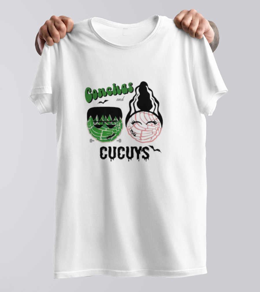 Conchas And Cucuys Frankenstein And Bride Of Franken Icons T-Shirt