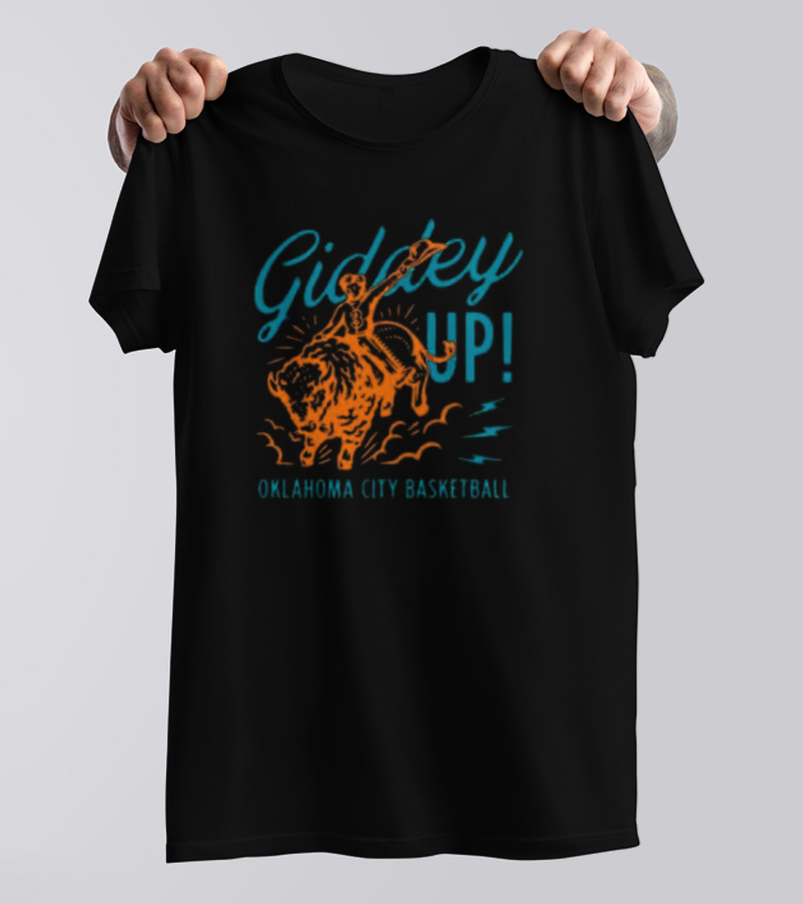 Giddey Up Oklahoma City Basketball Riding The Bison T-Shirt