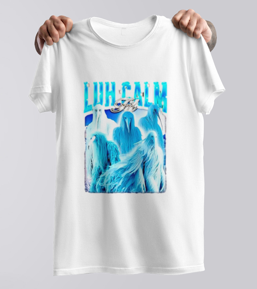 Luh Calm Fit Film Blue Abstract Figures T-Shirt