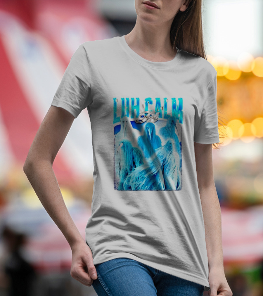 Luh Calm Fit Film Blue Abstract Figures T-Shirt