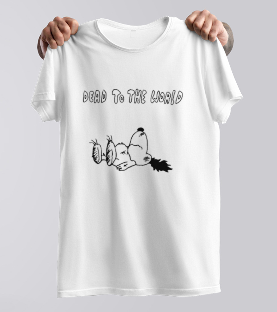 Snoopy Dead To The World Peanuts Comic Character Sleeping T-Shirt
