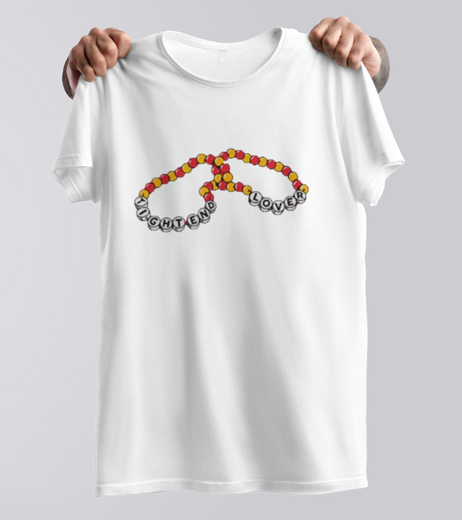 Kansas City Chiefs Tight End Lover Red Yellow Friendship Bracelets T-Shirt