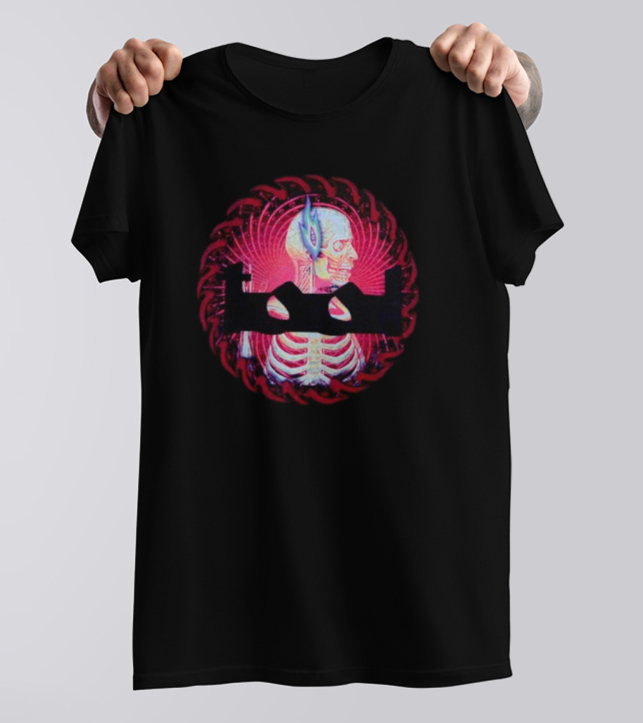 Tool Sawblade Flaming Eye Skeleton Psychedelic T-Shirt