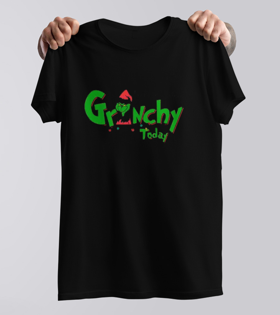 Feeling Extra Grinchy Today Christmas Grinch Santa Hat T-Shirt
