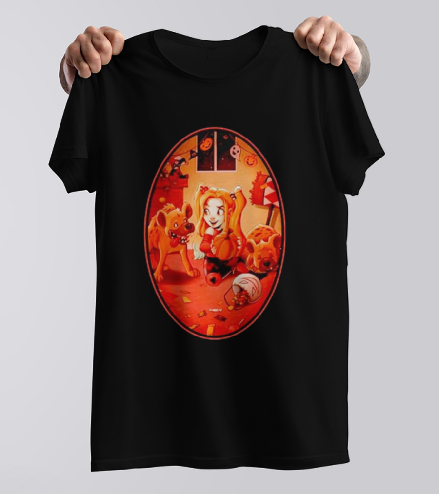 Trick Or Treat Chrissie Zullo Variant Harley Quinn Halloween Hyenas T-Shirt