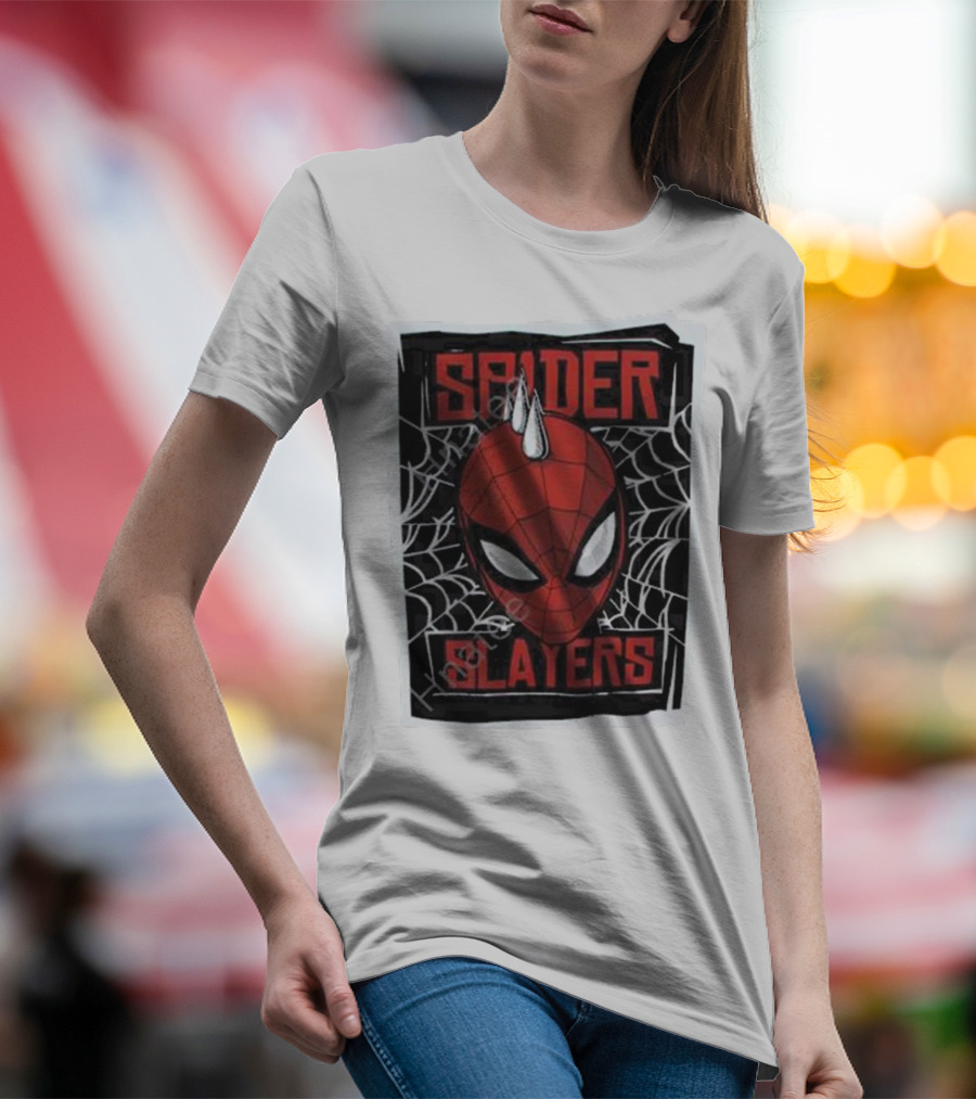 Spider Punk Merch Spider Slayers Web Head T-Shirt