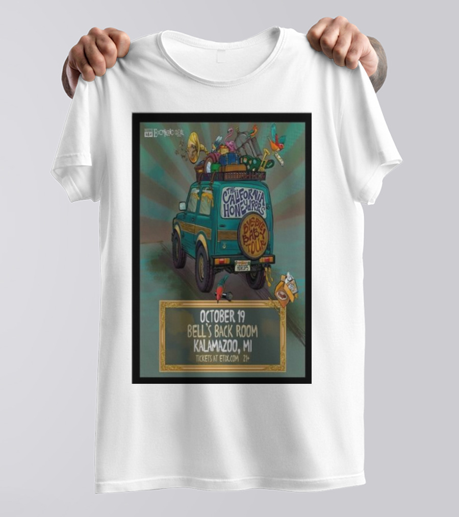 The California Honeydrops Big Bad Tour October 19 Bell's Back Room Kalamazoo MI T-Shirt