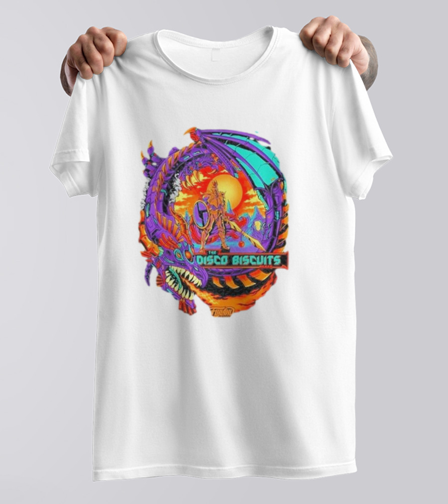 The Disco Biscuits Flyland Neon Dragon Knight Adventure T-Shirt